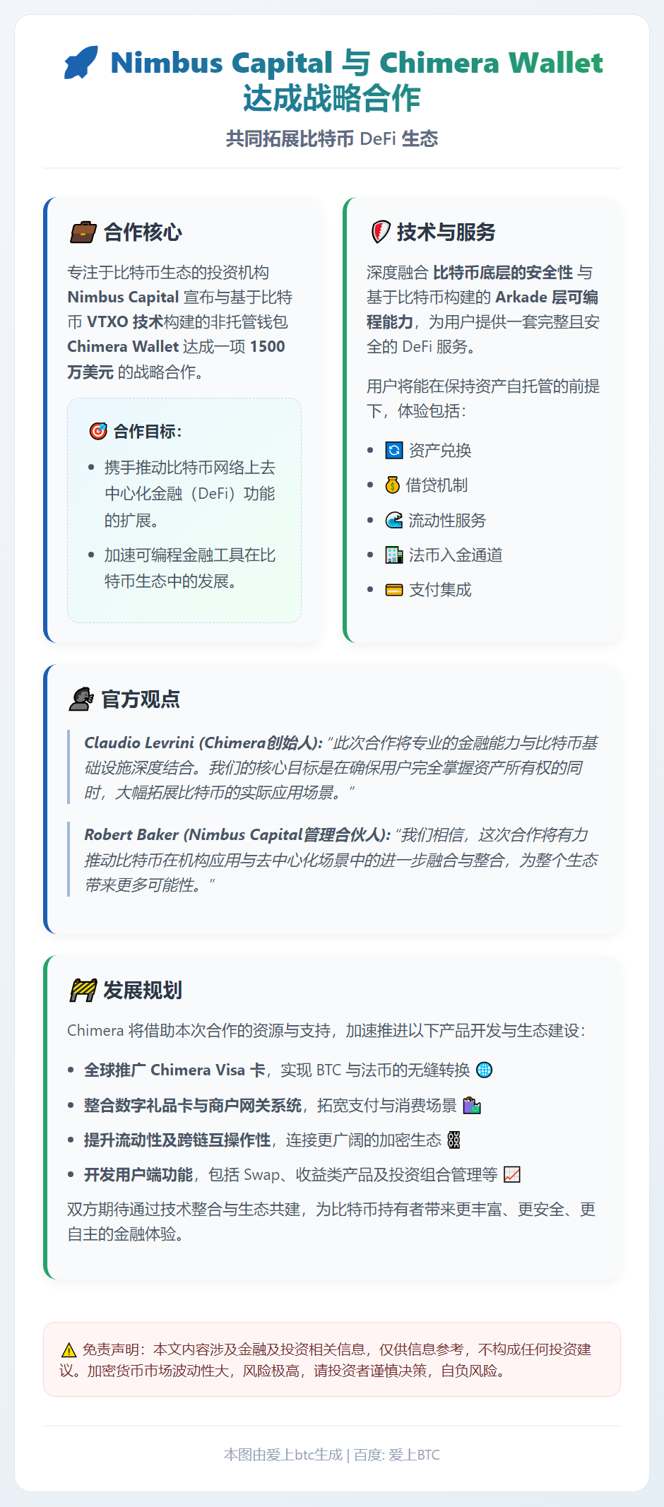 Nimbus Capital与Chimera Wallet达
