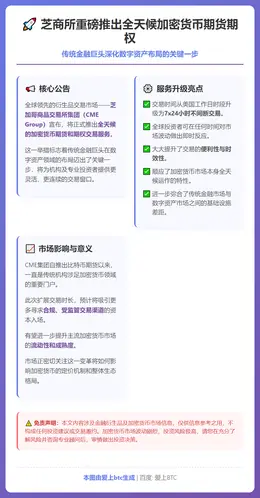 芝商所5月29日推全天候加密货币期货期权