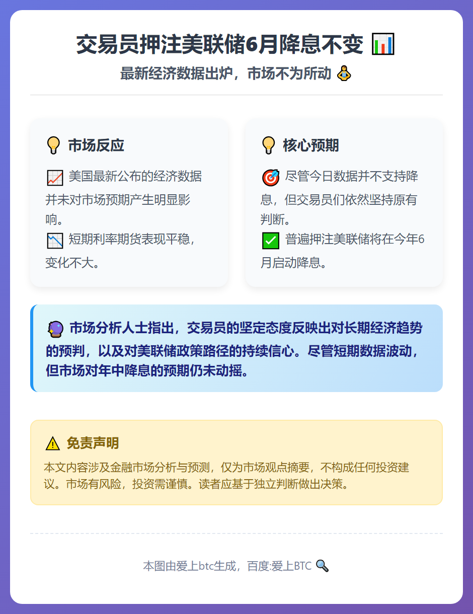 交易员押注美联储6月降息不变