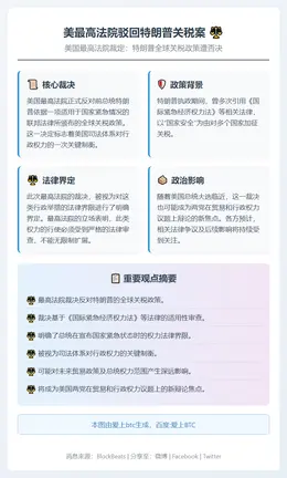 美最高法院驳回特朗普关税案
