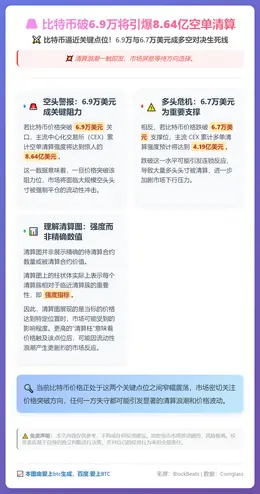 比特币破6.9万将引爆8.64亿空单清算