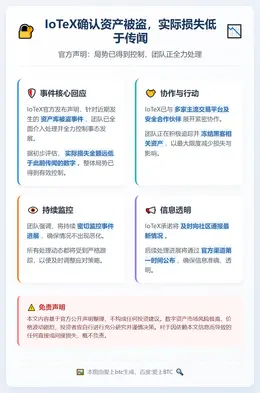 IoTeX确认资产被盗，实际损失低于传闻