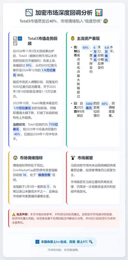 加密市场回吐大选行情涨幅，市值跌四成
