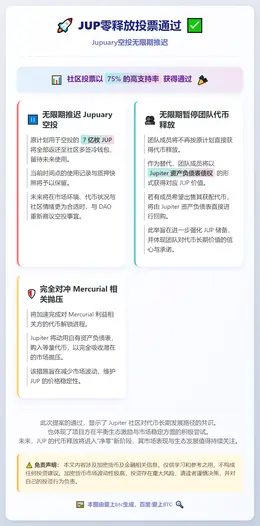 JUP零释放投票通过，Jupuary空投无限期推迟
