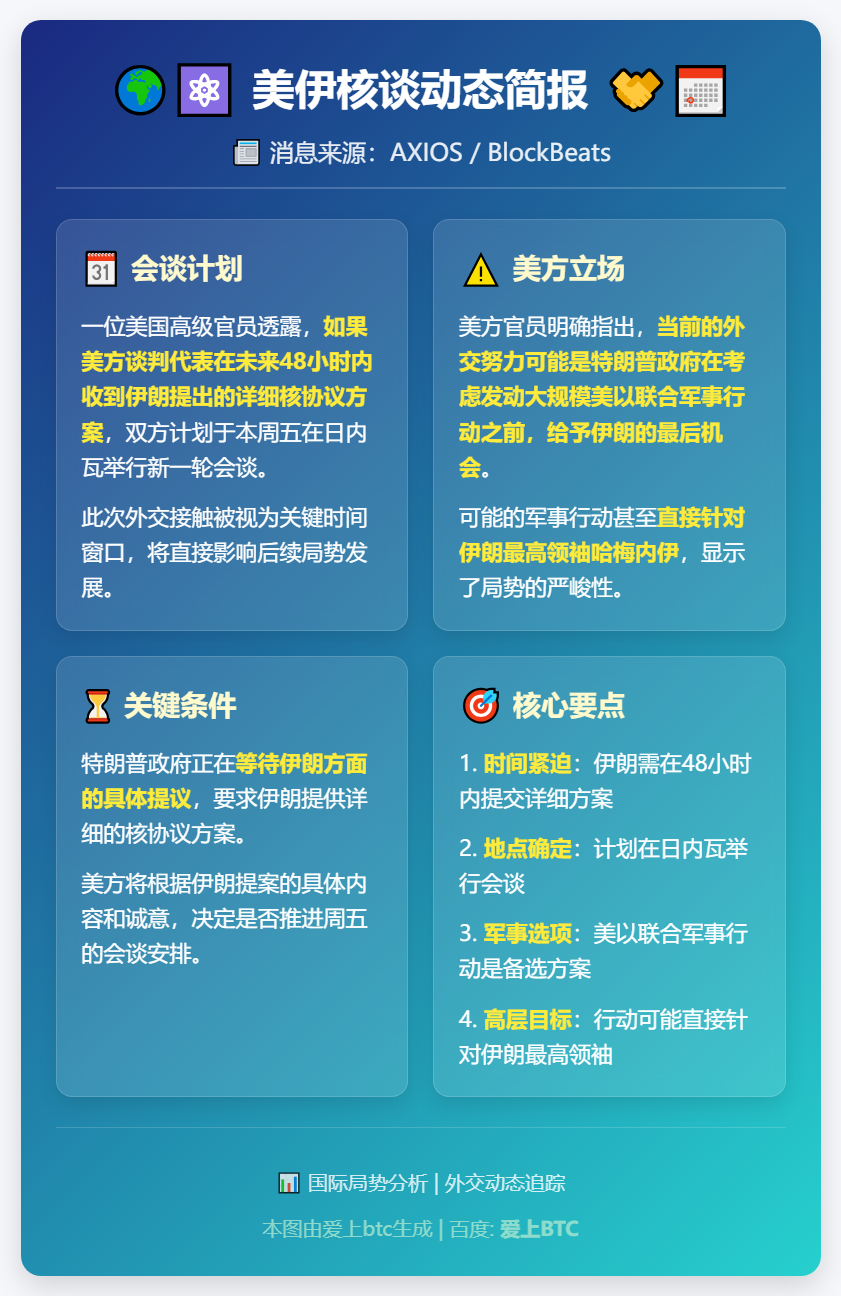 美伊核谈或于周五举行