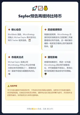 Saylor预告再增持比特币