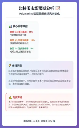 比特币2月跌至6万美元概率31%
