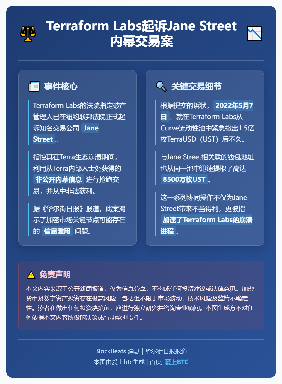 Terraform Labs起诉Jane Street内幕交