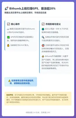 Bithumb上线引爆GPS，暴涨超20%