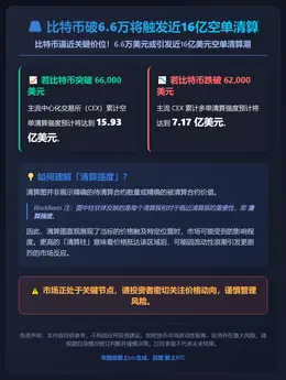 比特币破6.6万将触发近16亿空单清算