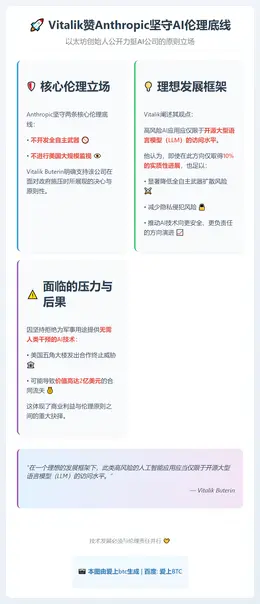 Vitalik赞Anthropic坚守AI伦理底线