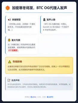 加密寒冬将至，BTC OG代理人发声