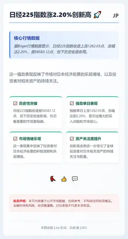 日经225指数涨2.20%创新高