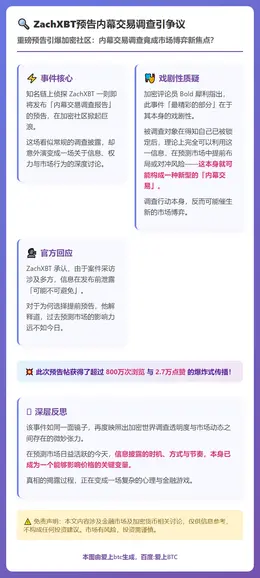 ZachXBT预告内幕交易调查引争议