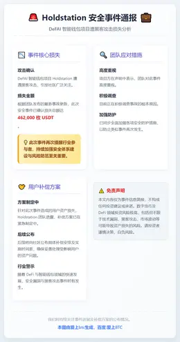 Holdstation遭攻击损失46.2万USDT，将公布赔