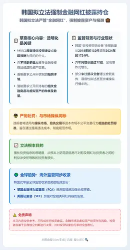 韩国拟立法强制金融网红披露持仓