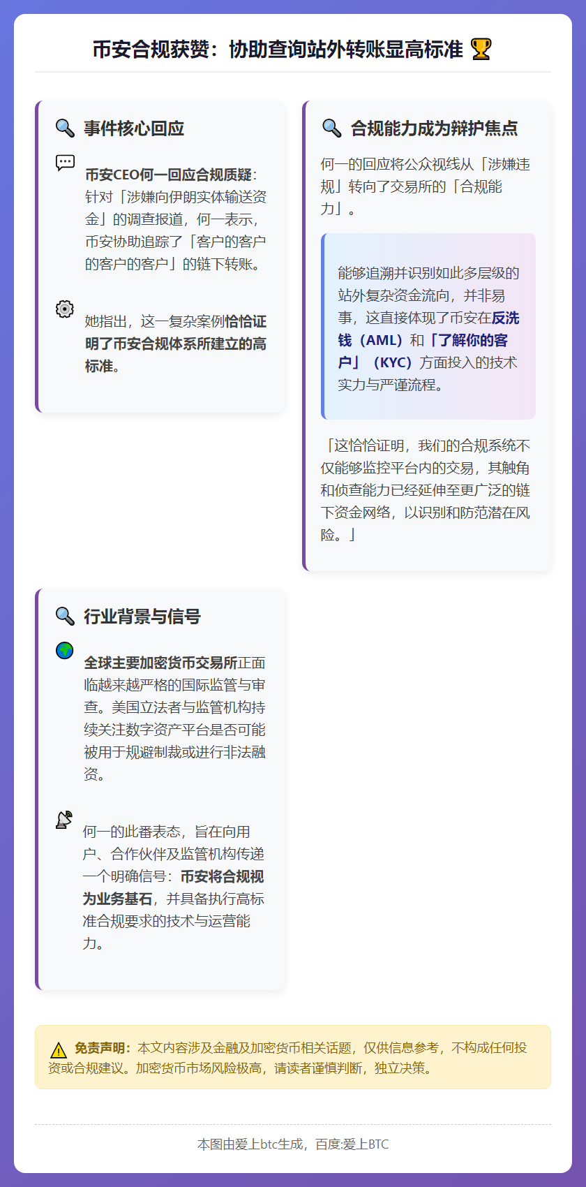 币安合规获赞：协助查询站外转账显高标准