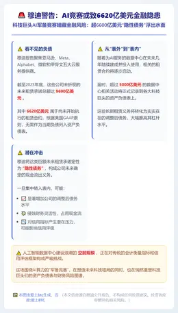 穆迪警告：AI竞赛或致6620亿美元金融隐患
