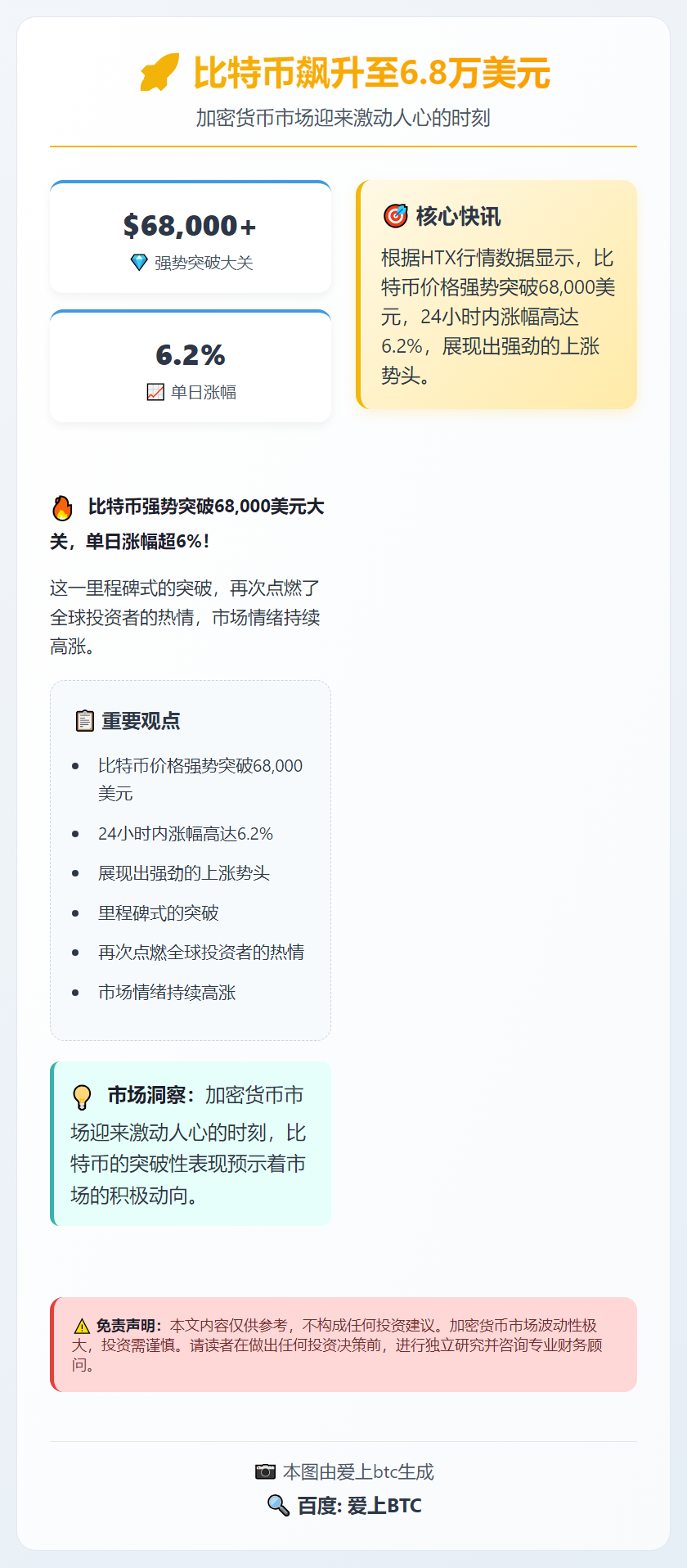 比特币飙升至6.8万美元