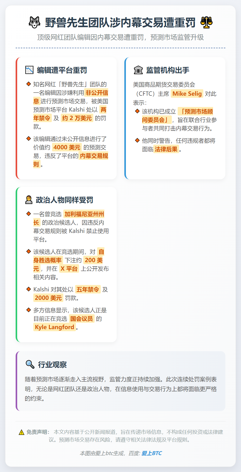 野兽先生团队涉内幕交易遭重罚
