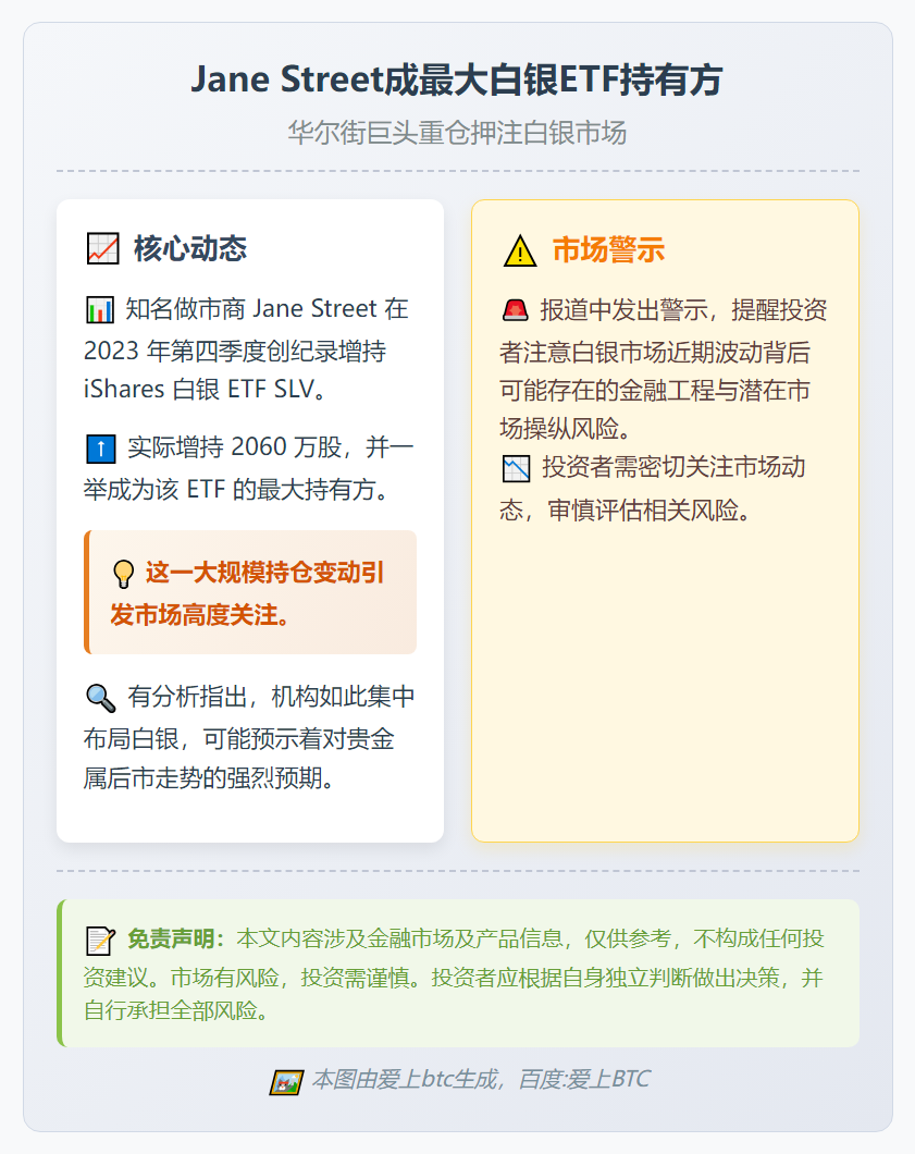 Jane Street成最大白银ETF持有方
