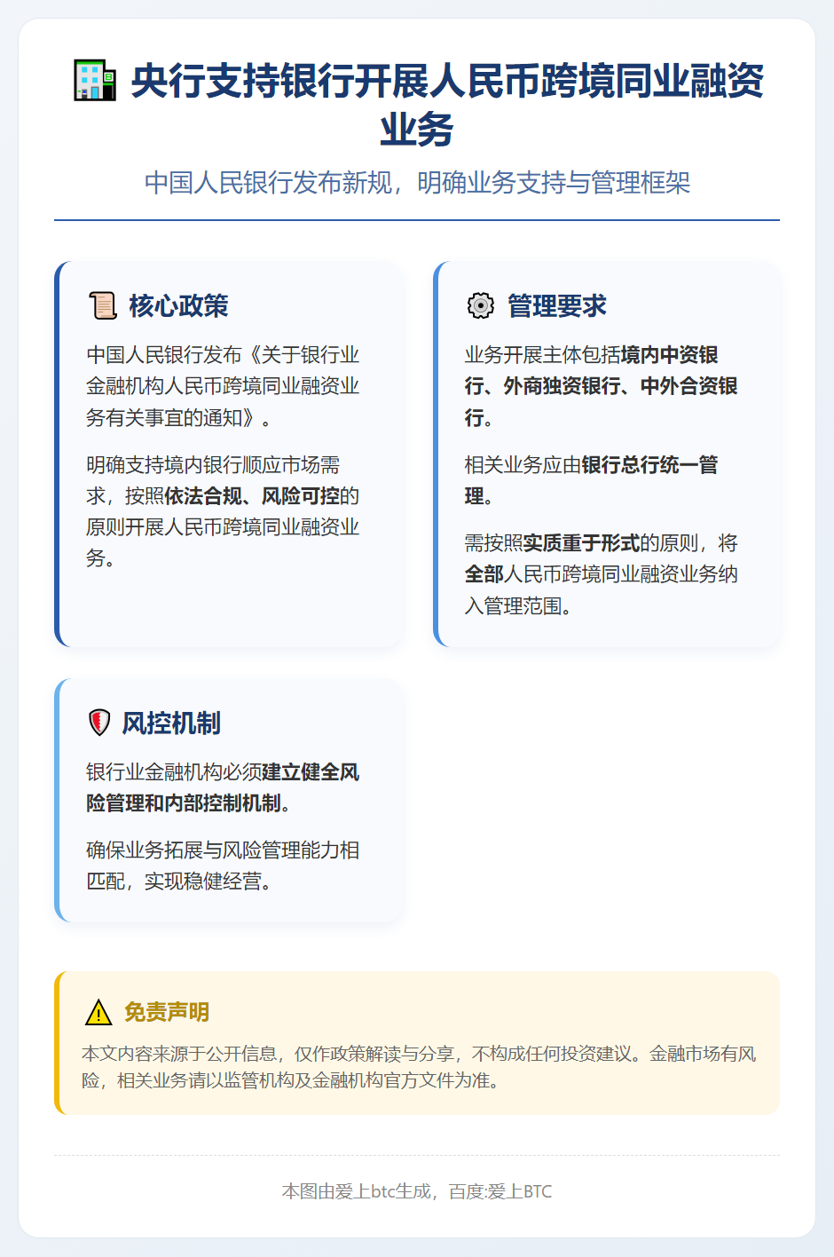 央行支持银行开展人民币跨境同业融资业务