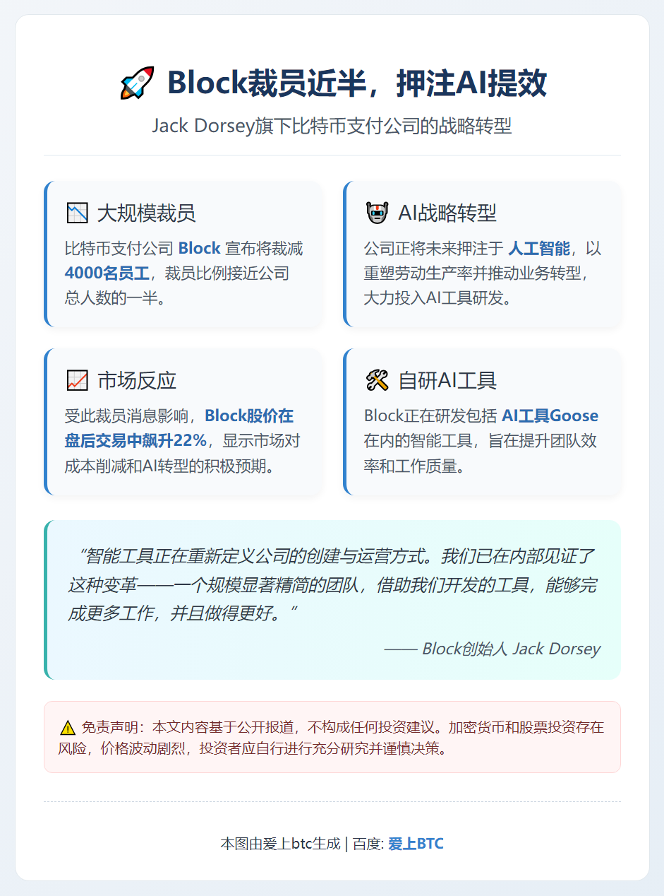Block裁员近半，押注AI提效