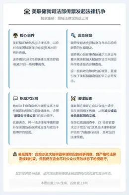 美联储就司法部传票发起法律抗争