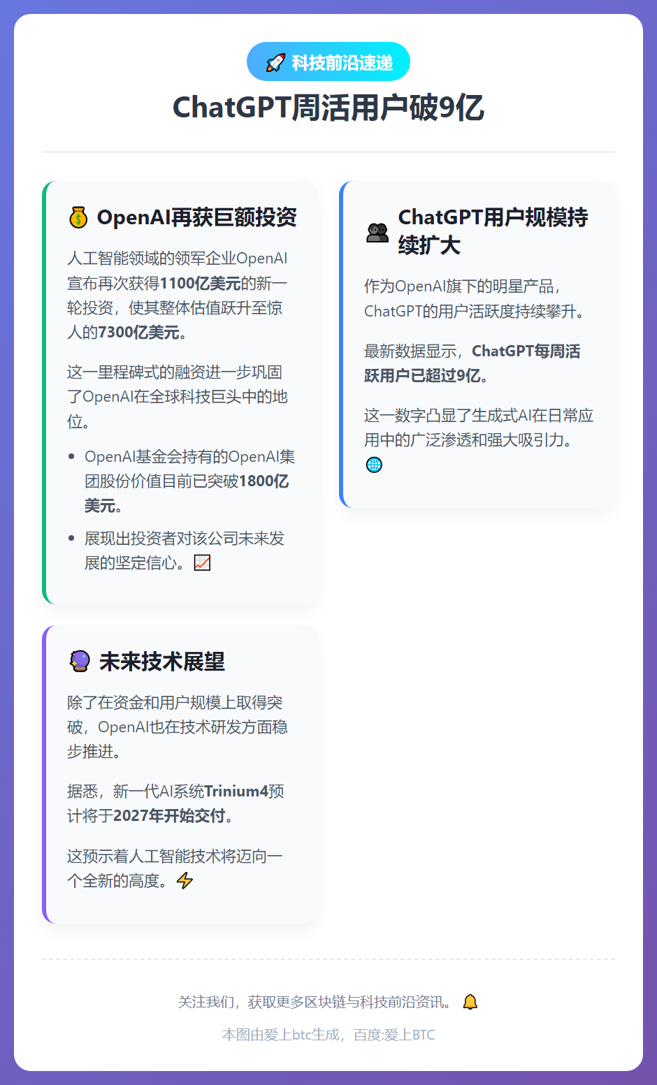 ChatGPT周活用户破9亿