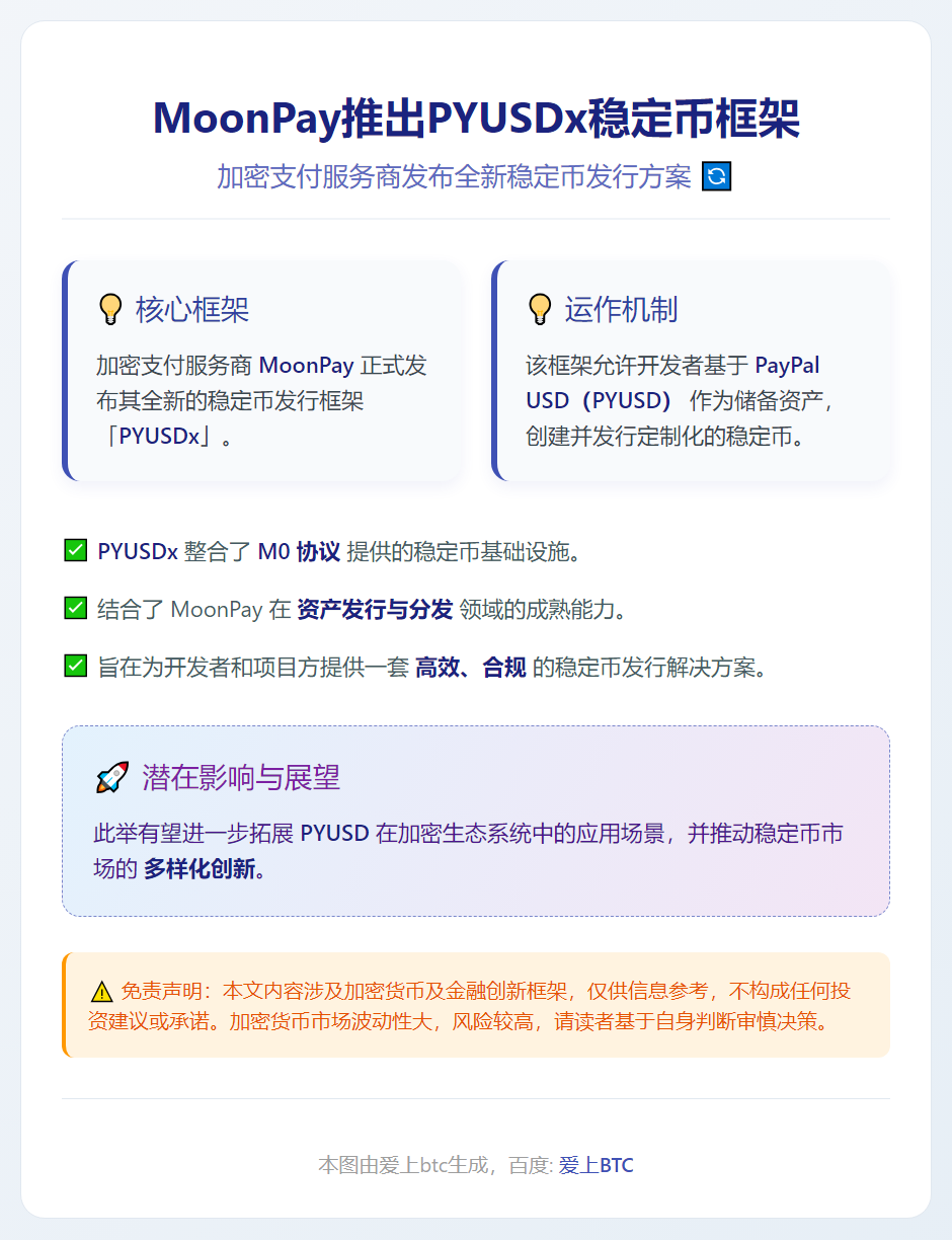 MoonPay推出PYUSDx稳定币框架