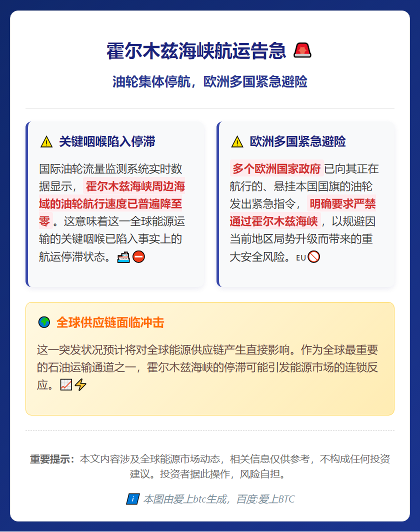 霍尔木兹海峡油运停滞