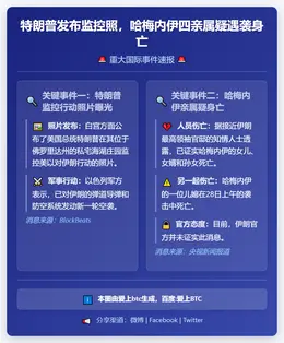 特朗普发布监控照，哈梅内伊四亲属疑遇袭身亡