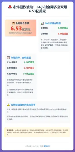 24小时全网多空双爆6.53亿美元