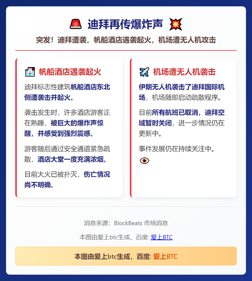 迪拜再传爆炸声