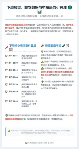 下周展望：非农数据与中东局势引关注
