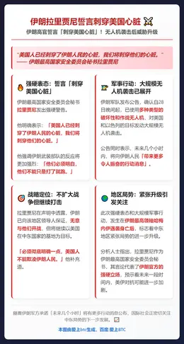 伊朗拉里贾尼誓言刺穿美国心脏