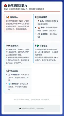 迪拜港遭袭起火
