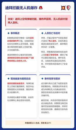迪拜拦截无人机爆炸