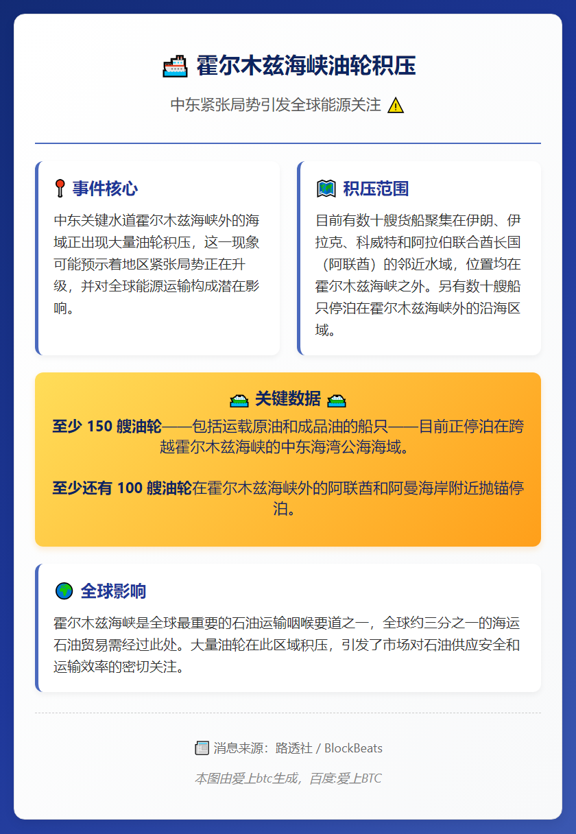 霍尔木兹海峡油轮积压