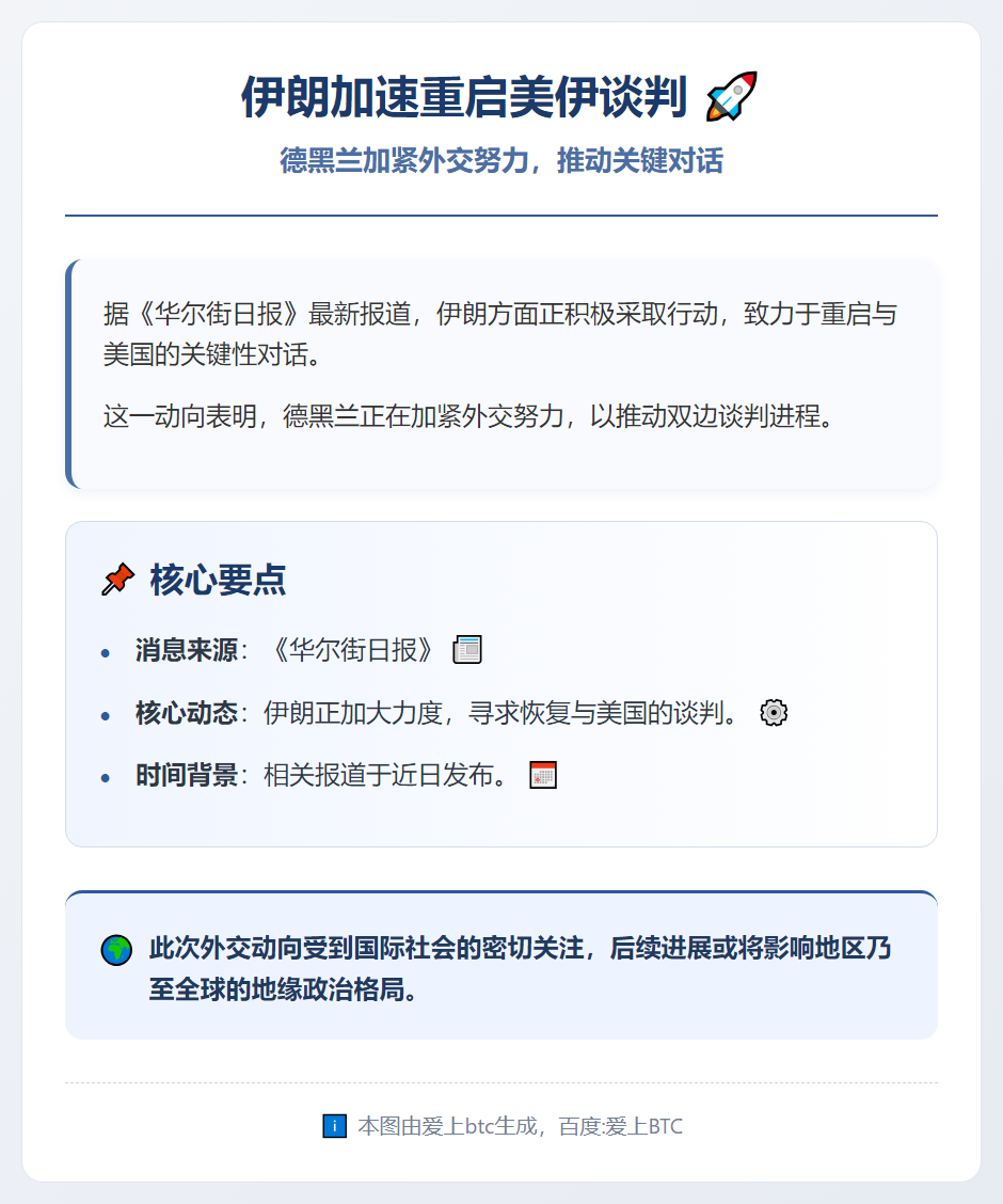 伊朗加速重启美伊谈判
