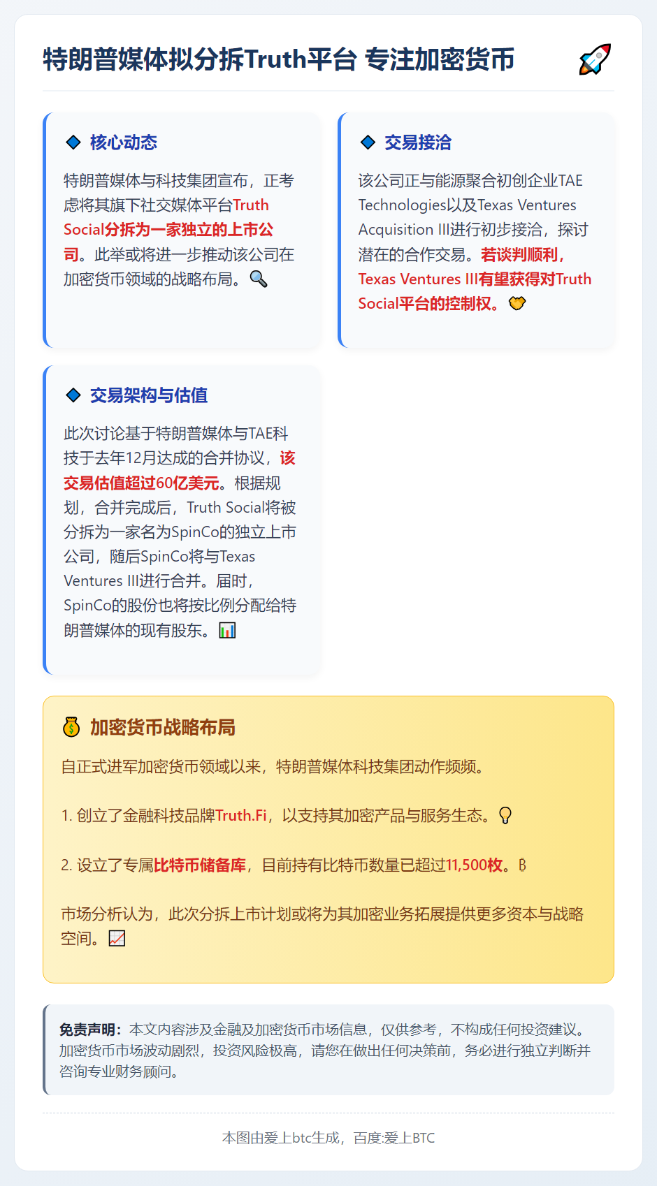 特朗普媒体拟分拆Truth平台 专注加密货币