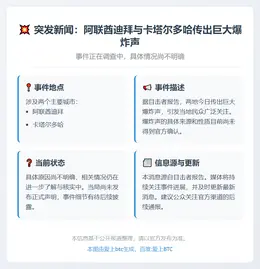 迪拜多哈传爆炸巨响