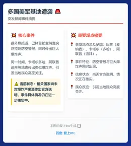 多国美军基地遭袭