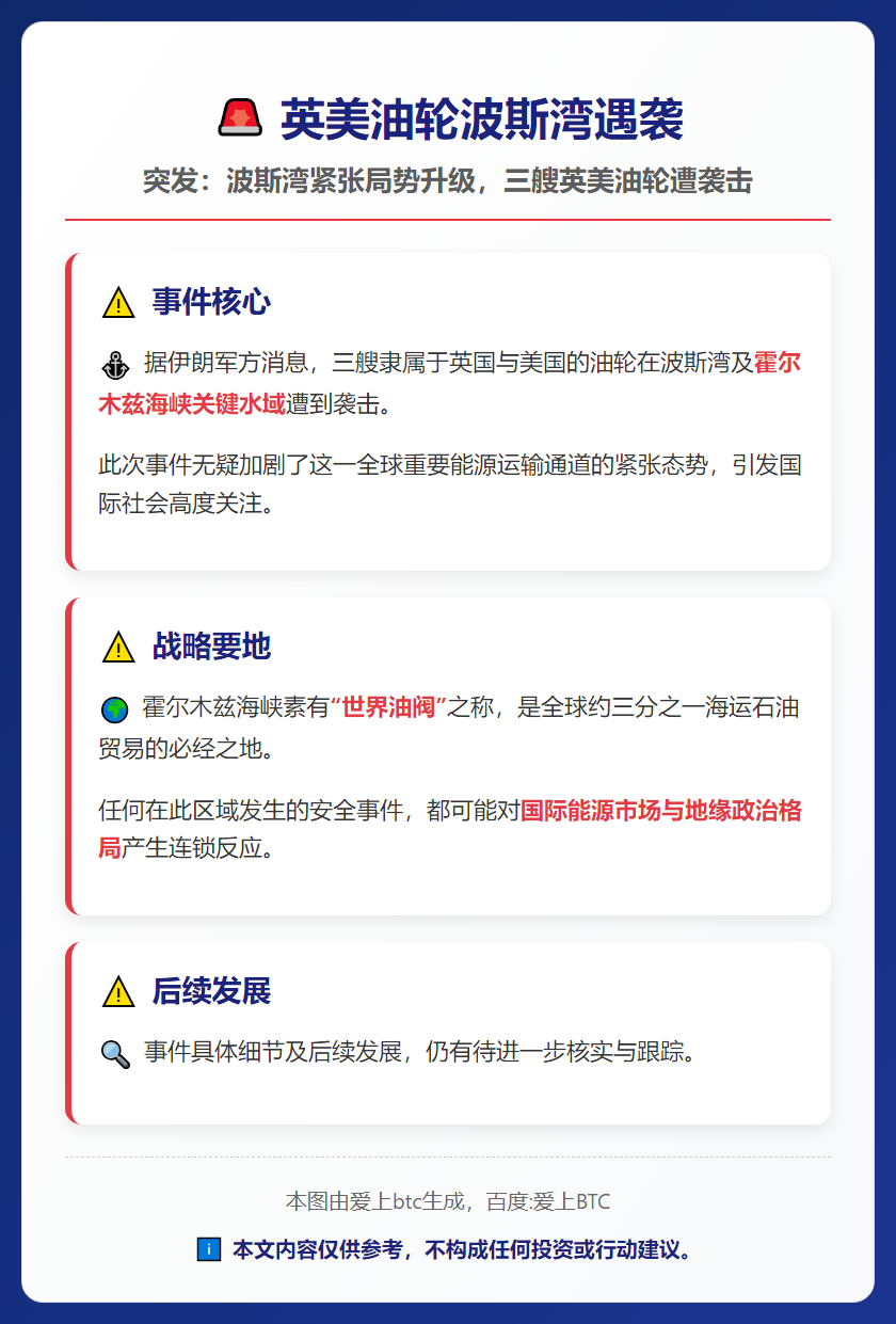 英美油轮波斯湾遇袭