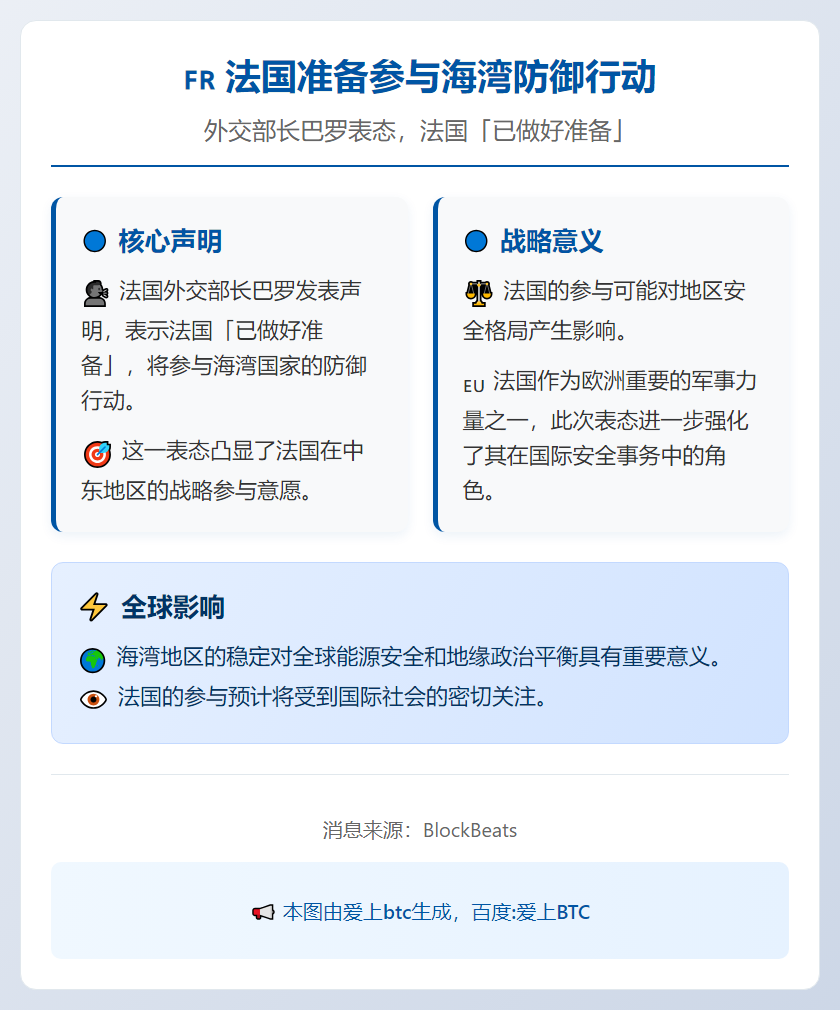 法国准备参与海湾防御行动