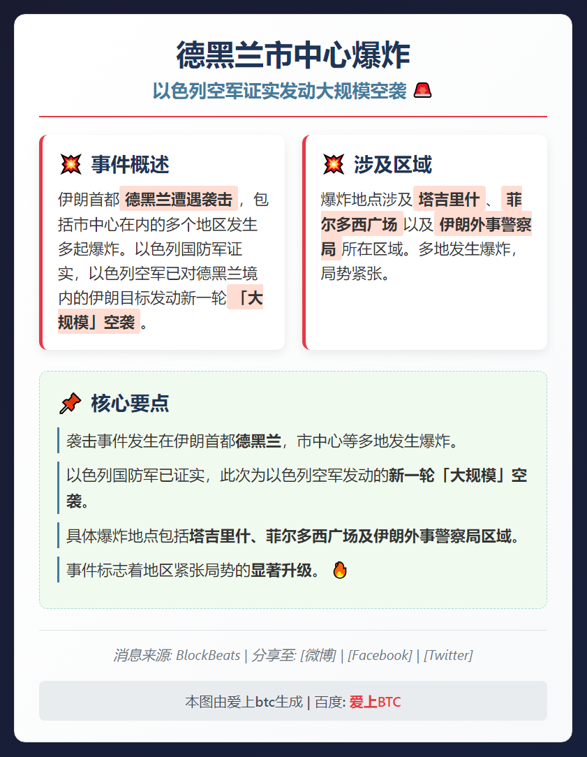德黑兰市中心爆炸