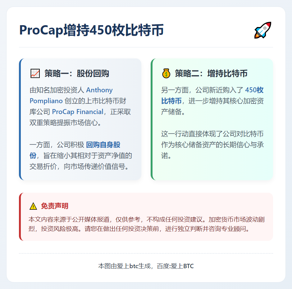 ProCap增持450枚比特币