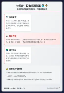 特朗普：打击浪潮将至
