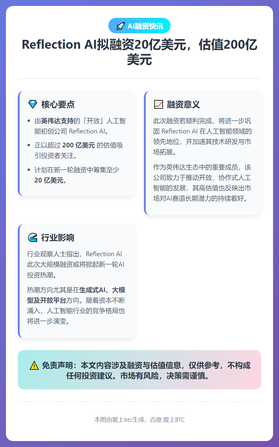Reflection AI拟融资20亿美元，估值200亿美元