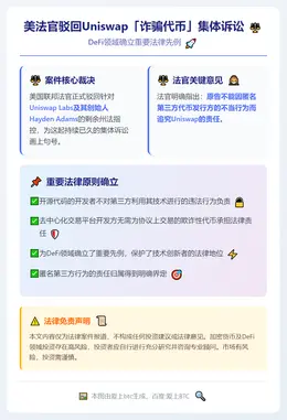 美法官驳回Uniswap「诈骗代币」集体诉讼